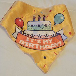 "It's My Birthday" scarf for pet sz: XS